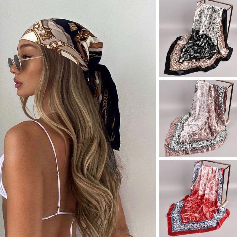 Bandana Paisley Tuch aus Satin Seide in vielen Farben - Bandana Kopftuch, Foulard und mehr - Online Bandanas kaufen