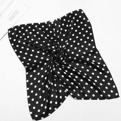 Schwarzes Foulard Tuch mit weissen Punkten - Bandanas online kaufen
