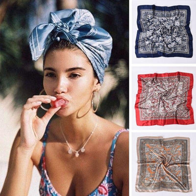 Bandana Foulard Kopftuch Halstuch mit Paisley Mustern im Vintage Retro Style - Bandanas online kaufen