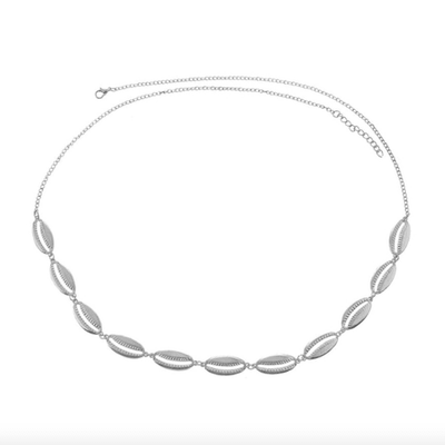Bauchkette Körperschmuck Muscheln Strand Bohemian silber