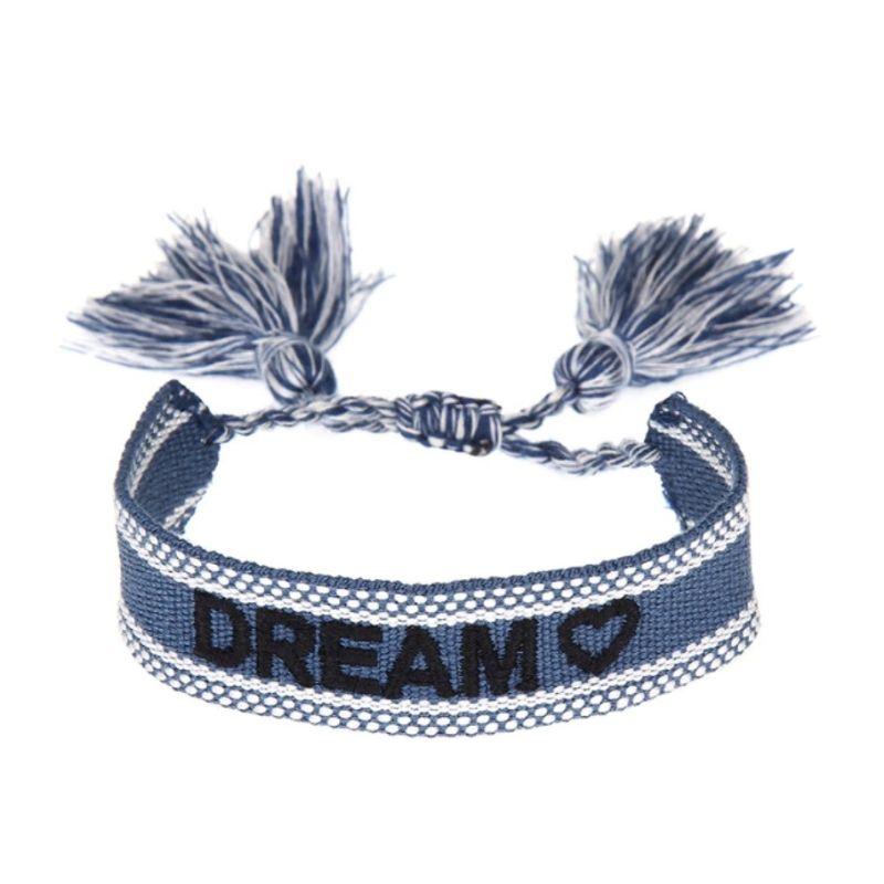 Baumwolle Strick Armband Good Vibes