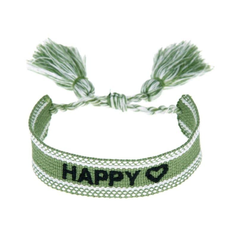 Baumwolle Strick Armband Good Vibes