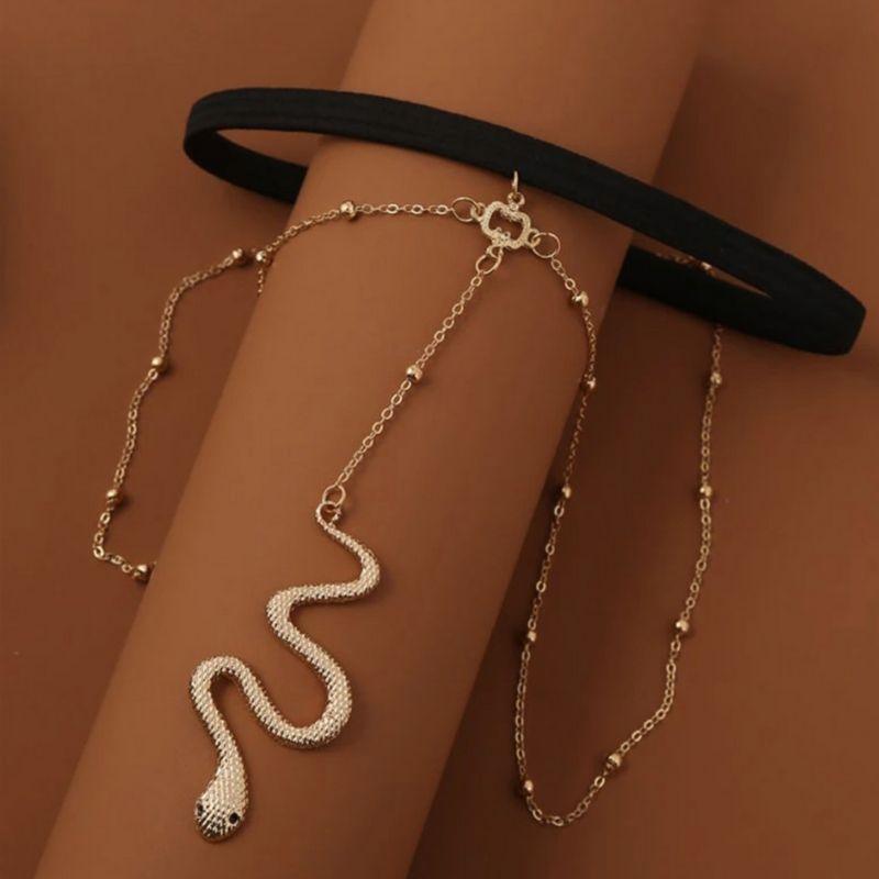 Goldene Schlangen Beinkette Hippie Boho Schmuck online Schweiz Just Style