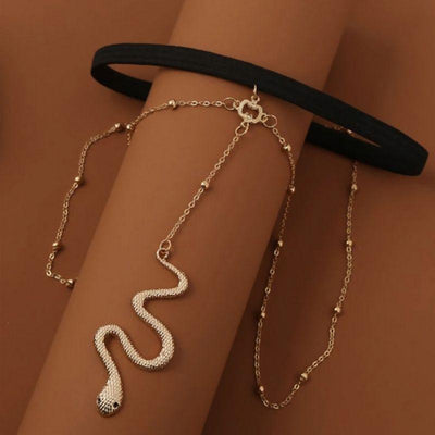 Goldene Schlangen Beinkette Hippie Boho Schmuck online Schweiz Just Style