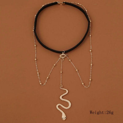 Goldene Schlangen Beinkette - Boho Schmuck Oberschenkel Bein