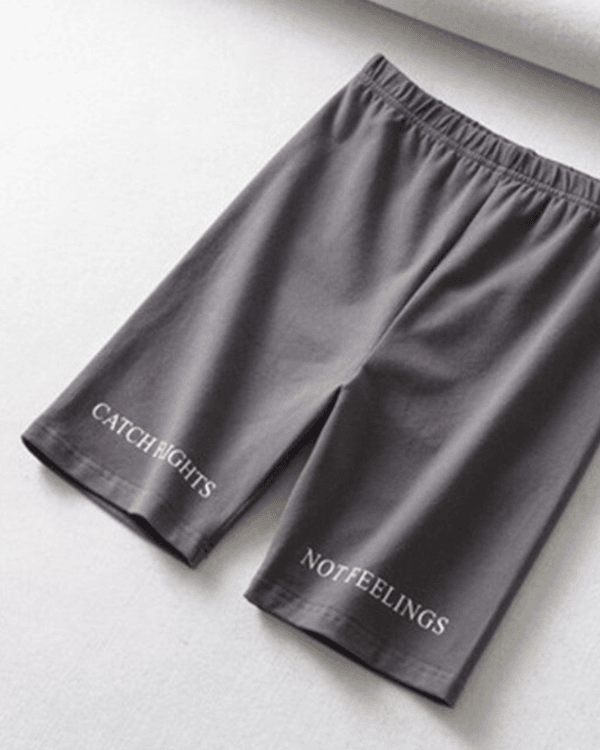 Biker Leggings "catch flights not feelings"