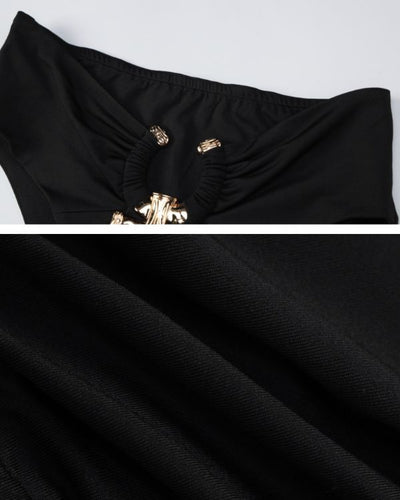 Weiches Damen Bikini mit goldenen Details 
