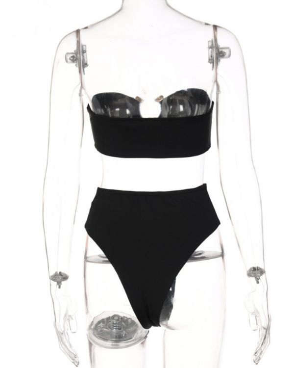 High-Waist Bikini Bademode Set 