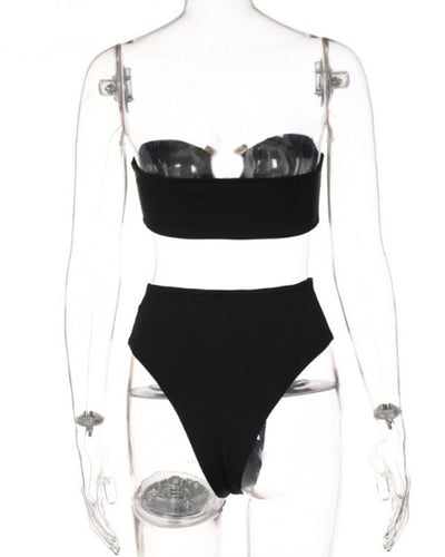High-Waist Bikini Bademode Set 