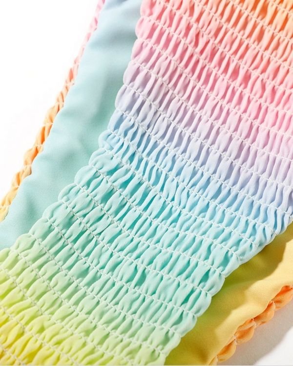 Pastell Farben Farbverlauf Batik Tie Dye Bikini Bademode Set 
