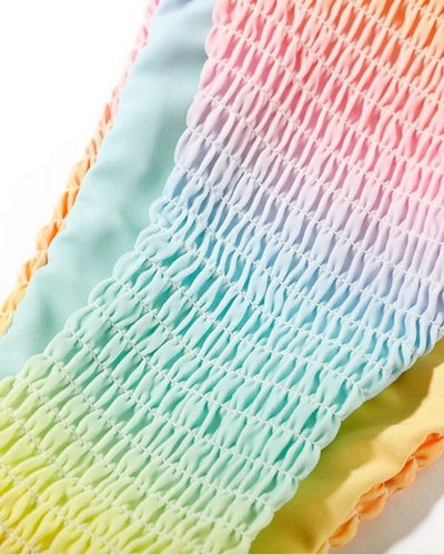 Pastell Farben Farbverlauf Batik Tie Dye Bikini Bademode Set 