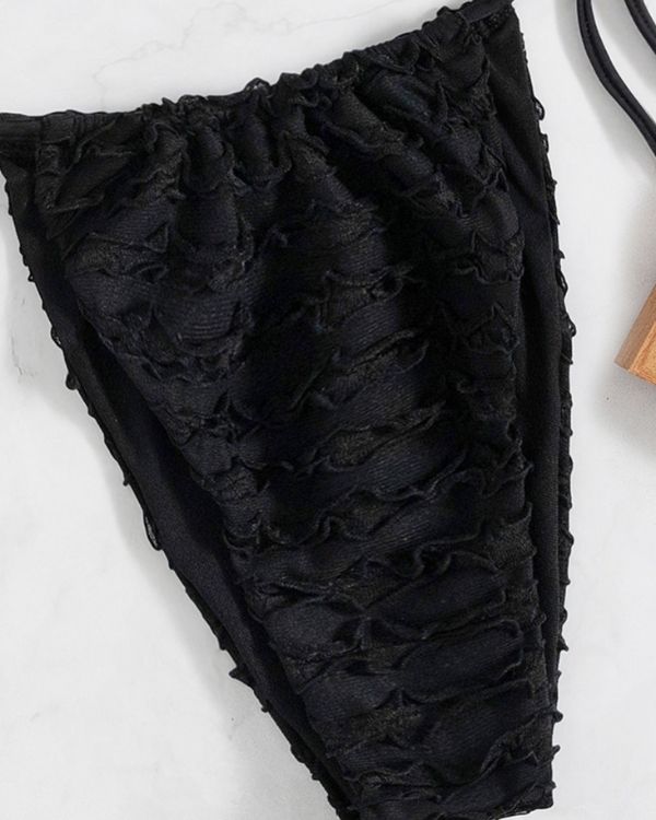 High-Waist Brazilian Badehose zum binden auf den Seiten 