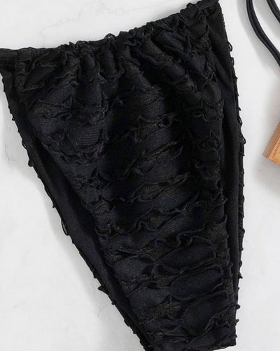 High-Waist Brazilian Badehose zum binden auf den Seiten 