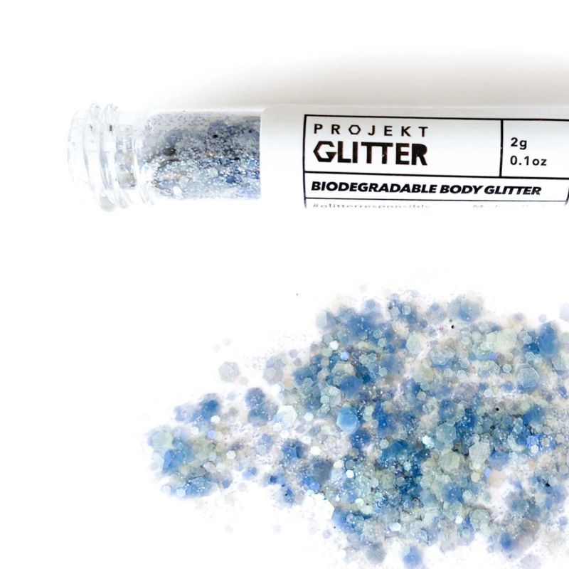 Blau silbernes Bio Glitzer - Biodegradable body Glitter 