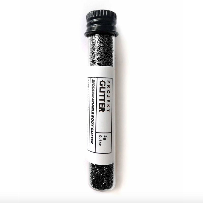 Schwarzes Bio Eco-Friendly Glitzer - Nachhaltiges looses Glitzer fuer Koerper, Gesicht und Haare 