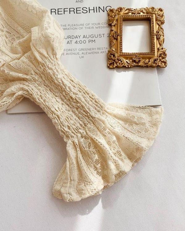 Ruffled Ärmel Bluse Boho Shirt