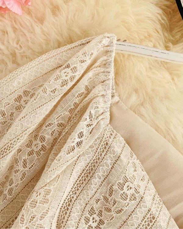 Bohochi Bluse Blumen Details Spitzen