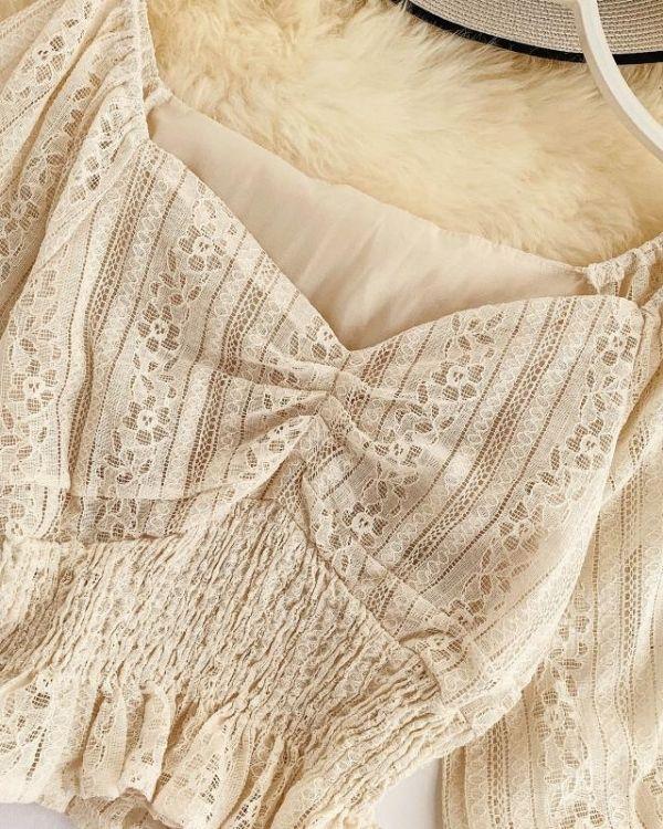 Boho Shirt mit elastischem Scrunch Bund