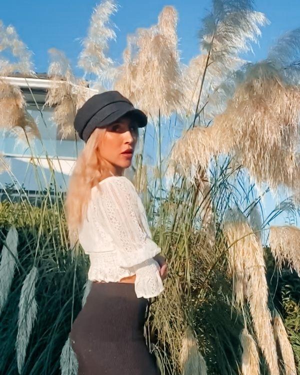 Boho Shirt mit Ruffeld Armen und Elastischer Stretch Bund