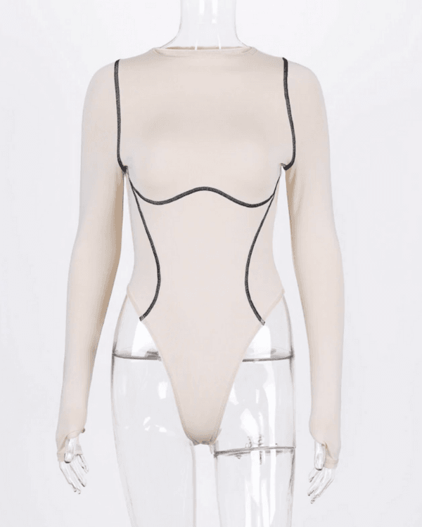 Langarm Bodysuit High-Wasited Damen 