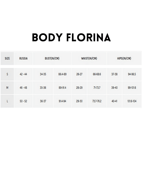 Grössentabelle Bodysuit Damen
