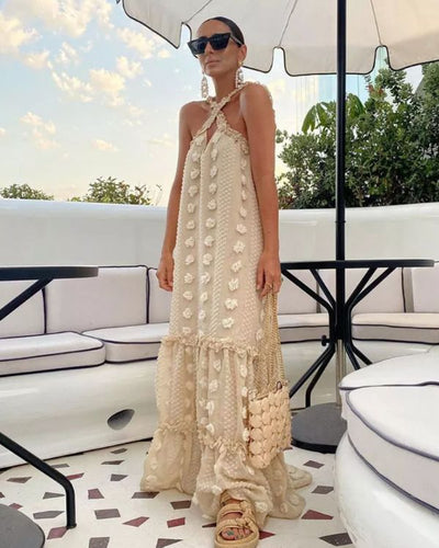 Damen Boho HIppie Maxikleid Maxidress Sommerkleid online bestellen
