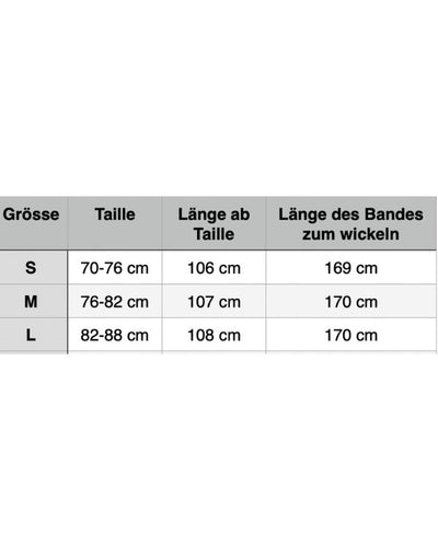 Groessentabelle Kleid Carolina 