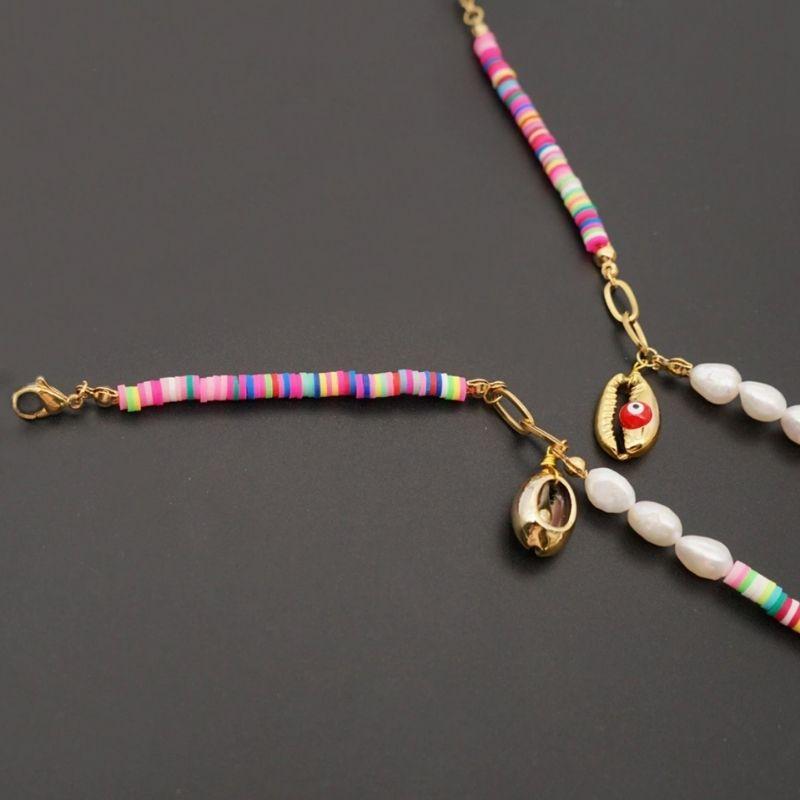 Brillenkette Modeschmuck Sonnenbrillenkette Maskenkette mit Muscheln