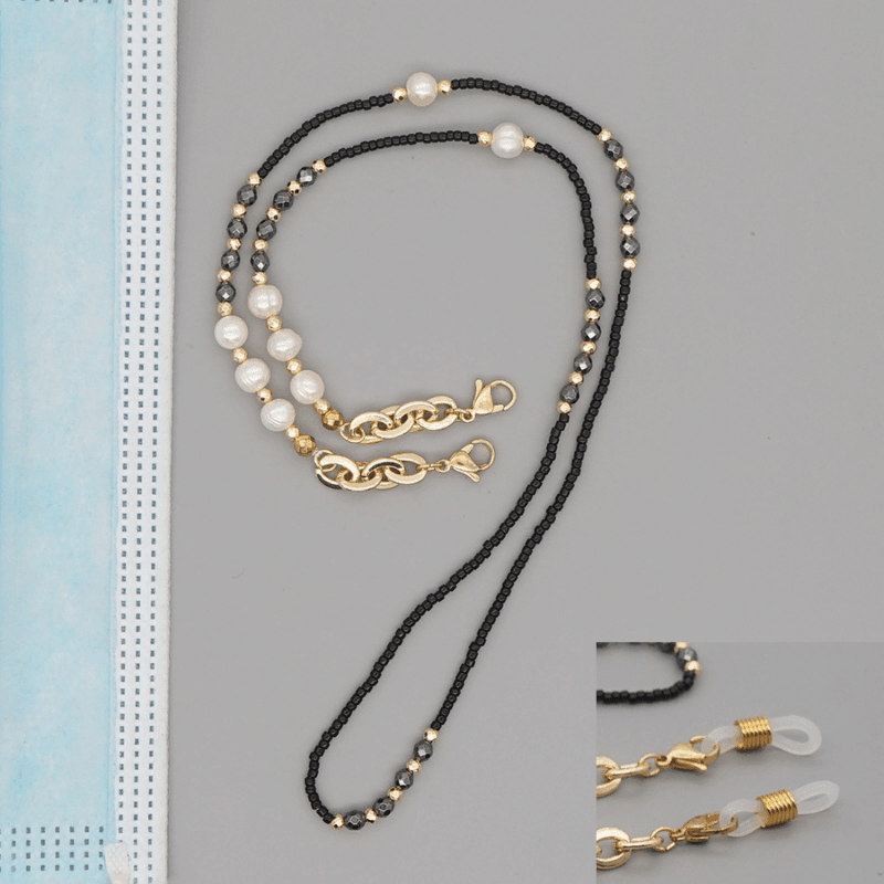 Maskenkette aus Perlen Perlenkette Schmuck Mundschutz Masken