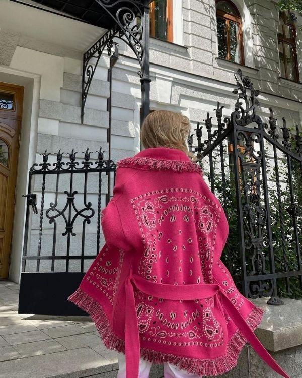 Paisley Boho Cardigan Strickjacken Damen online bestellen Schweiz