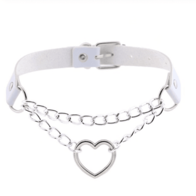 Choker Halskette Kunstleder Herz