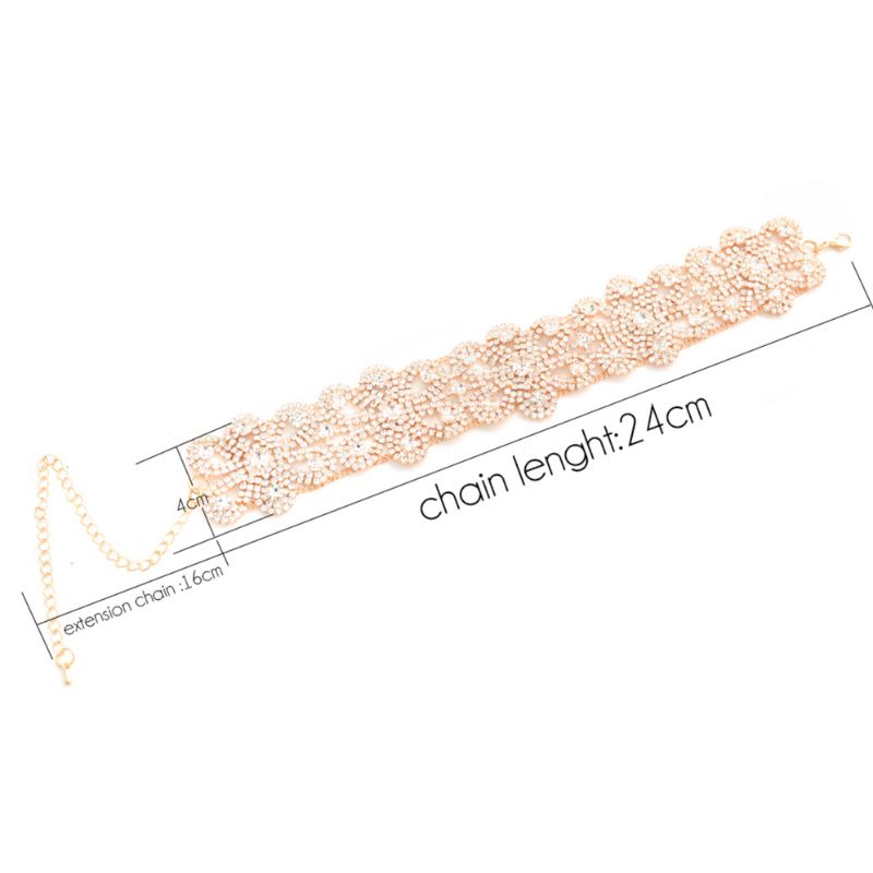 Goldene Choker Halskette mit Blumen Mustern