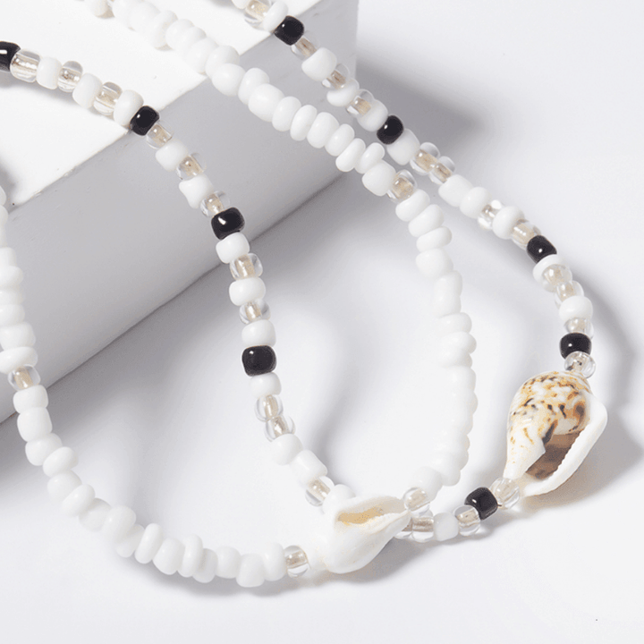 Choker Perlen Halsketten mit Muschel Anhängern