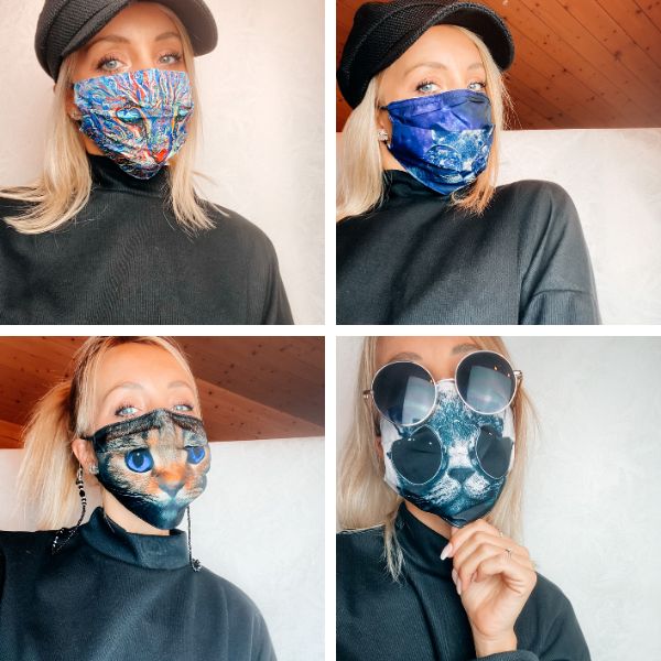 Gesichtsmasken Schutz Psycho Cat