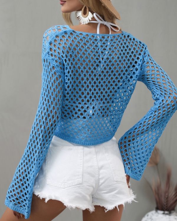 Netz Crop Pullover Feliza