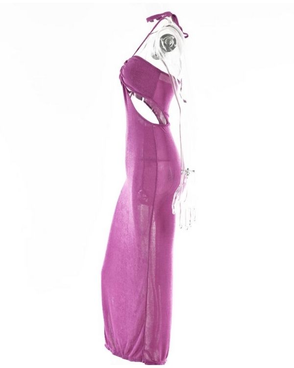 Damen Sommerkleid mit Cut-Outs und Neckholder 