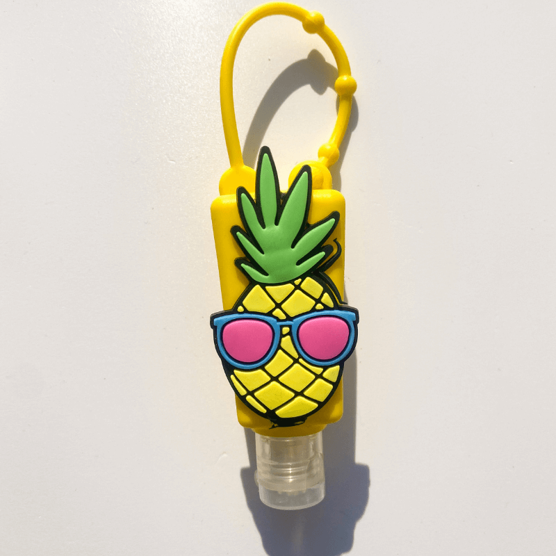 Gelbe Ananas Hand Desinfektionsmittel Anhänger
