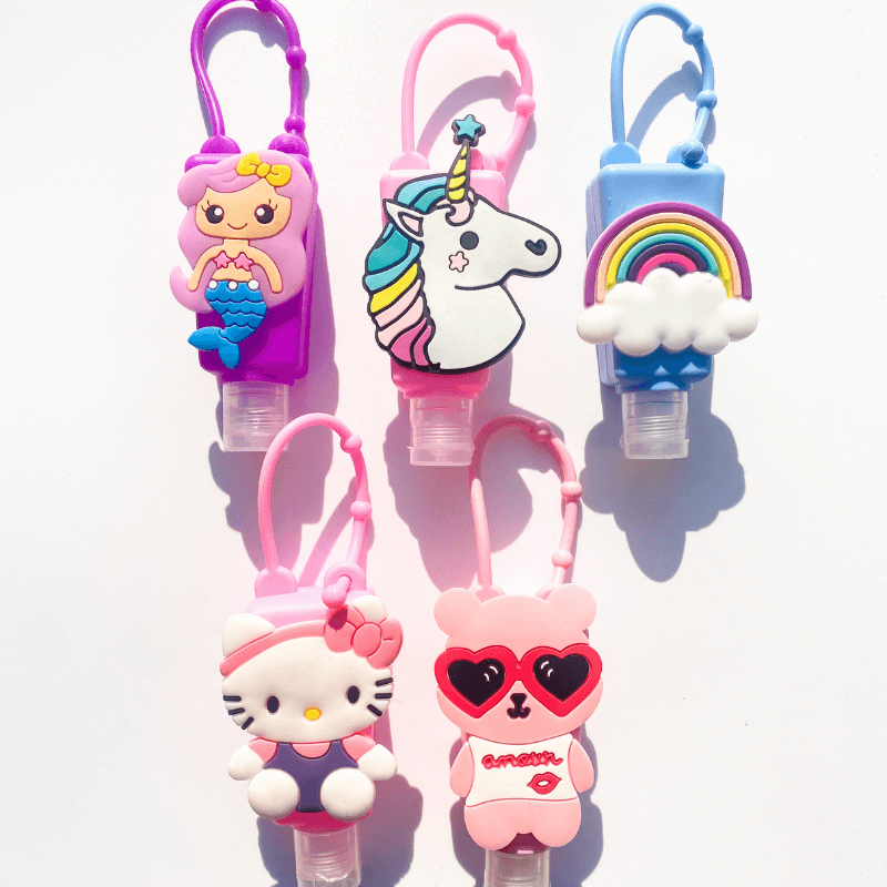 Desinfektionsanhänger Kinder Rosa, Teddy Hello Kitty Einhorn
