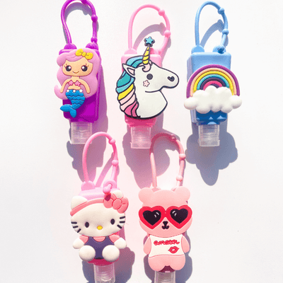 Desinfektionsanhänger Kinder Rosa, Teddy Hello Kitty Einhorn