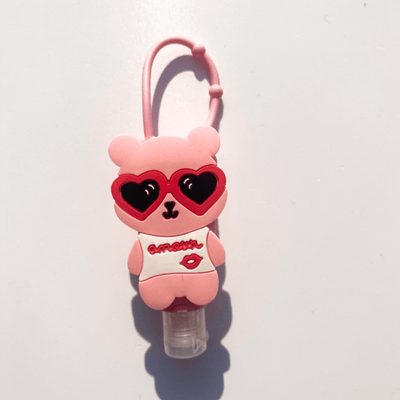 Rosa Teddy Anhänger Desinfektionsmittel Spender 