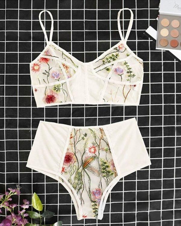 High-Waist Unterwäsche Set The Garden – JS Shop