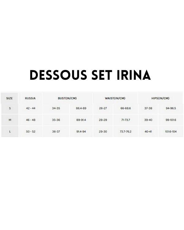 Groessentabelle Dessous Set Irina