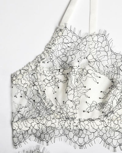 Spitzen BH mit schwarzen Details 