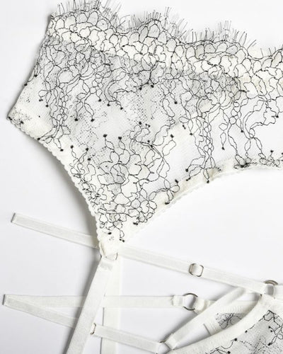 Spitzen Dessous Set Strapsen Halterung