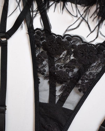 Hochwertiger String Tanga High-Waisted mit Mesh