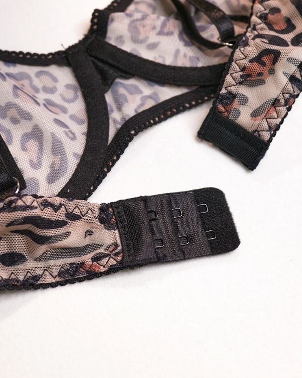 Leoparden Mesh BH zum verstellen