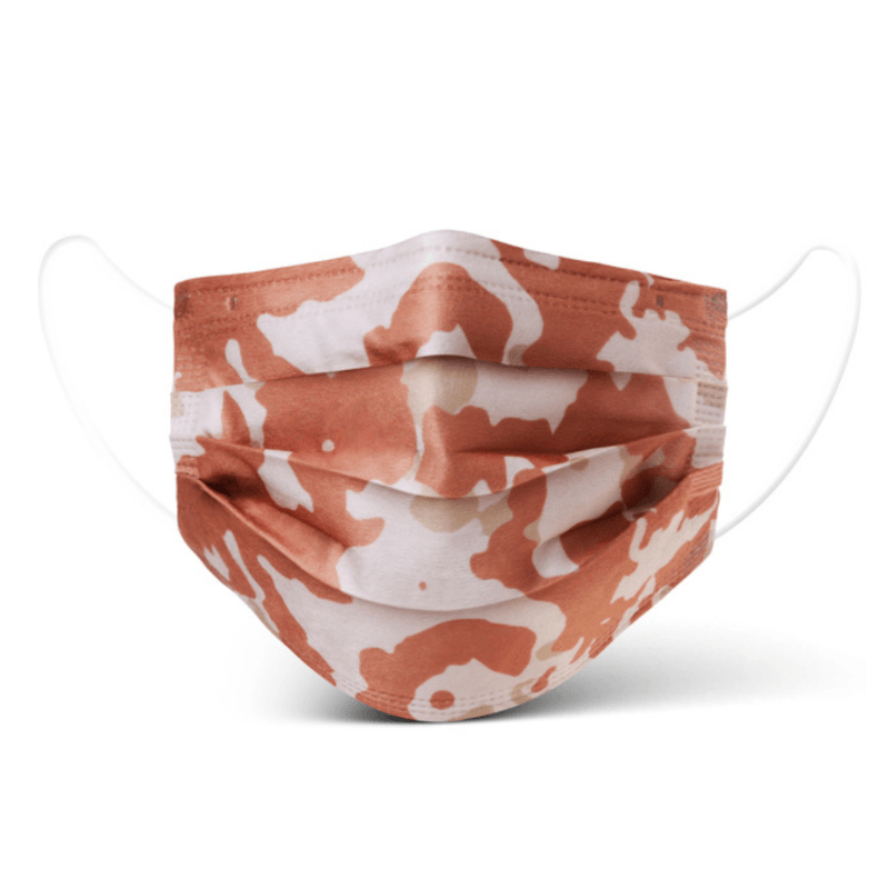 orange Camouflage Einwegmaske Hygienemaske Mundschutz 