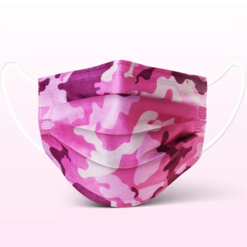 Einwegmasken Camouflage Pink Rosa - Hygienemasken Erwachsene