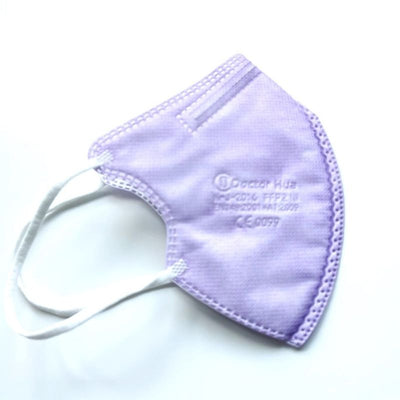 Kinder FFP2 Masken Doctor Hua - Zertifizierte Schutzmasken Farbig Violett Lila