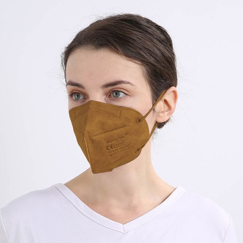 Braune Khaki FFP2 Schutzmasken Masken online kaufen - Zertifizierte FFP2 Masken mit CE Kennzeichen